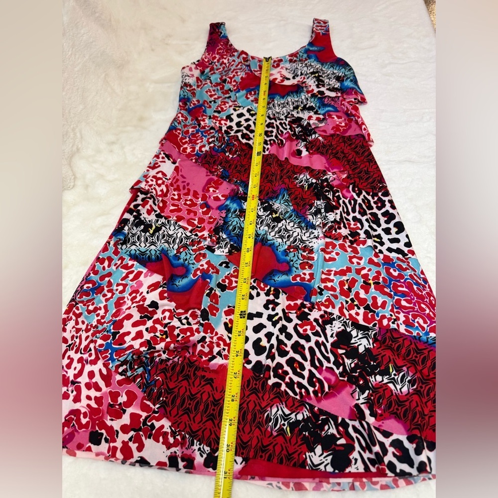 Teaberry Australian Brand Vibrant Multicolored Tiered Ruffles Dress- AUS 8 US 4 - Picture 12 of 14